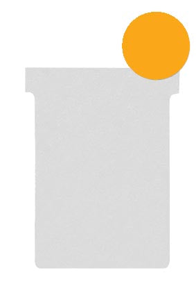 Nobo T-planbordkaarten index 2, afmeting 85 x 60 mm, pak van 100, oranje