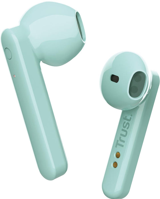 Trust Primo Touch Bluetooth draadloze oortjes, muntgroen met geïntegreerde microfoon