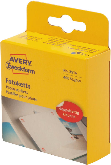 Avery fotokleefstrips met transparante zelfklevende doos van 400 stuks