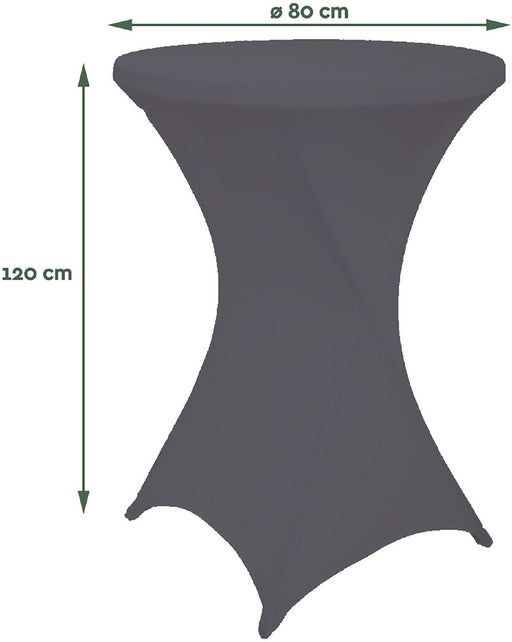 Hoes voor statafel, diameter 80 cm, antraciet-grijs, OfficeTown