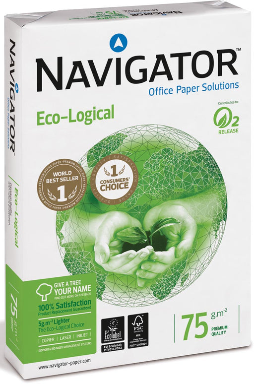 Navigator Eco-Logical printpapier ft A3, 75 g, pak van 500 vel 5 stuks, OfficeTown