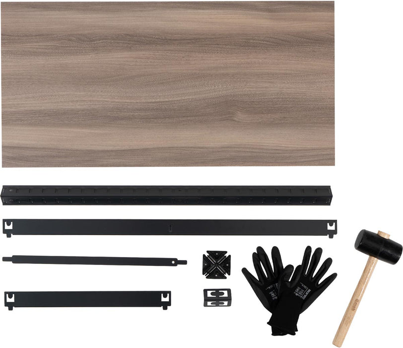 Avasco rek Home maxi, ft 176 x 90 x 45 cm, 5 legborden, metaal, zwart met verstelbare legborden