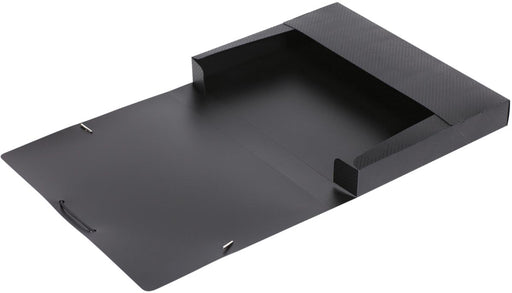 Oxford Urban elastobox uit PP, formaat 24 x 32 cm, rug van 4 cm, zwart 10 stuks, OfficeTown