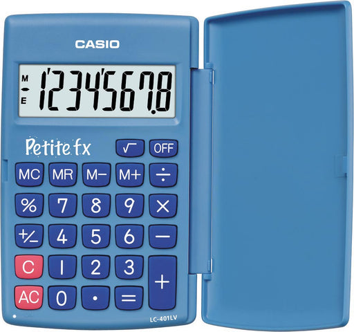 Casio zakrekenmachine Petite FX, blauw 10 stuks, OfficeTown