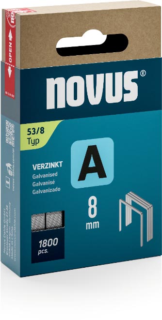 Novus nietjes A 53/8, doos met 1800 stuks Novus