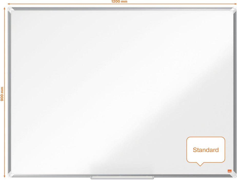 Nobo Premium Plus magnetisch whiteboard met 25 jaar garantie, emaille, 120 x 90 cm