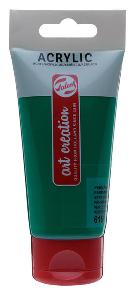 Talens Art Creation acrylverf tube van 75 ml, permanentgroen donker - 3-pack