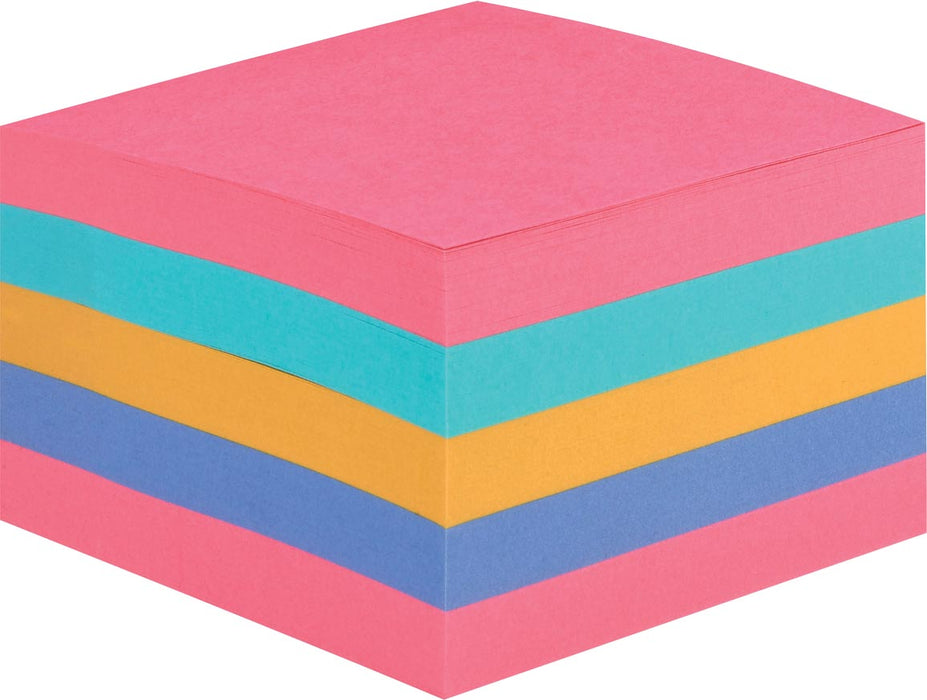 Post-it Super Sticky Notes kubus, 440 vel, ft 76 x 76 mm, geassorteerde regenboogkleuren