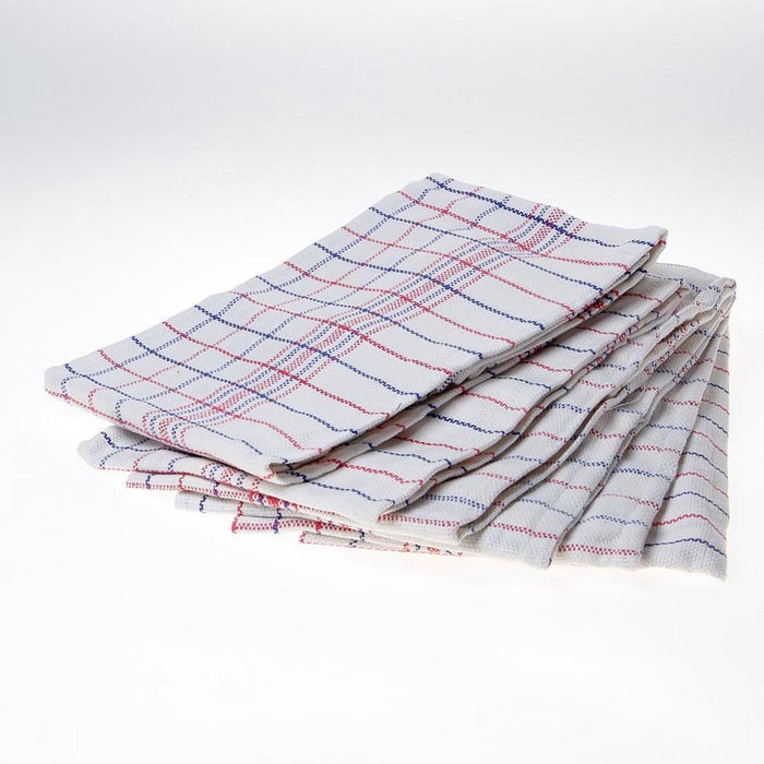 Handdoek, ft 65 x 65 cm, geruit, pak van 6 stuks