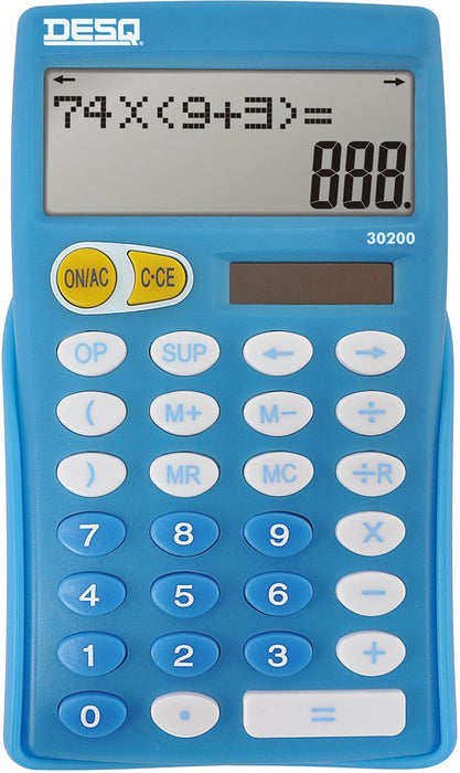 Desq bureaurekenmachine voor basisonderwijs 30200, blauw