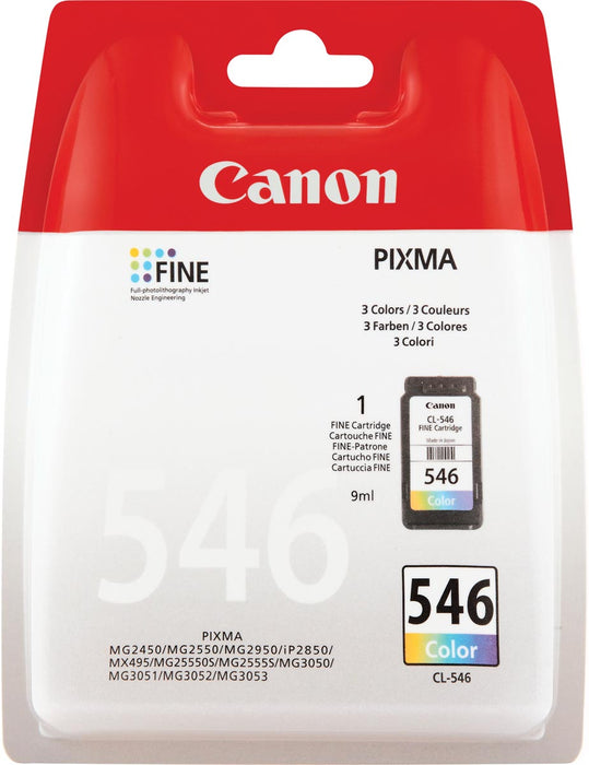 Canon inktcartridge CL-546, 180 pagina's, OEM 8289B001, 3 kleuren