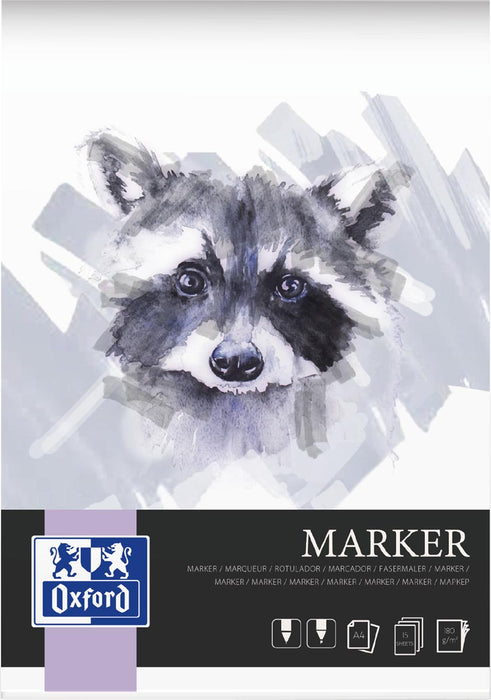 Oxford Blok met Markerpapier A4, 15 vellen, 180 g/m²