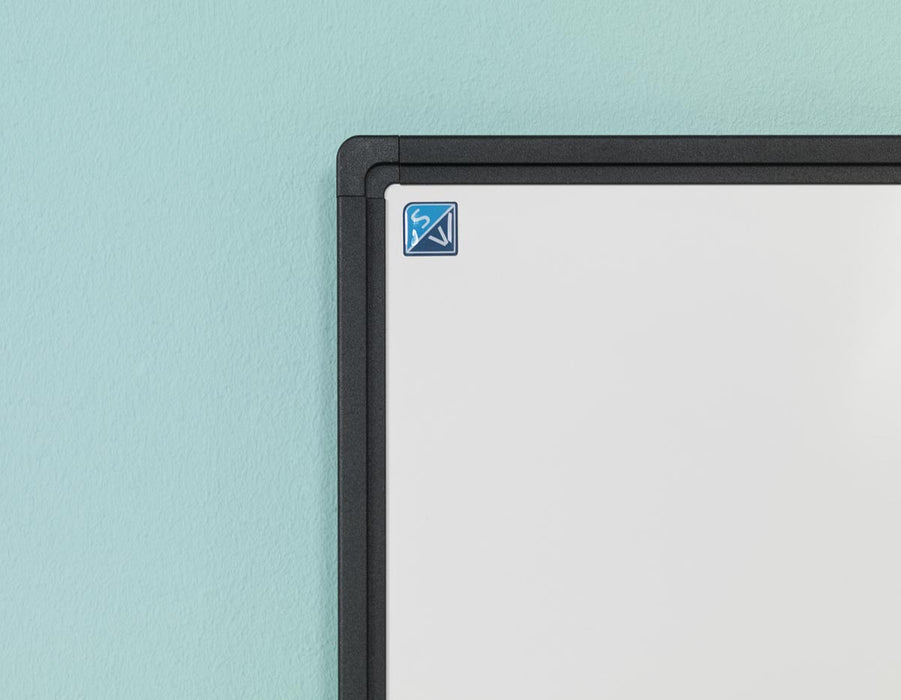 Magnetisch Whiteboard Softline van Smit Visual, emaille, zwart, 60 x 90 cm met Levenslange garantie op schrijven en wissen