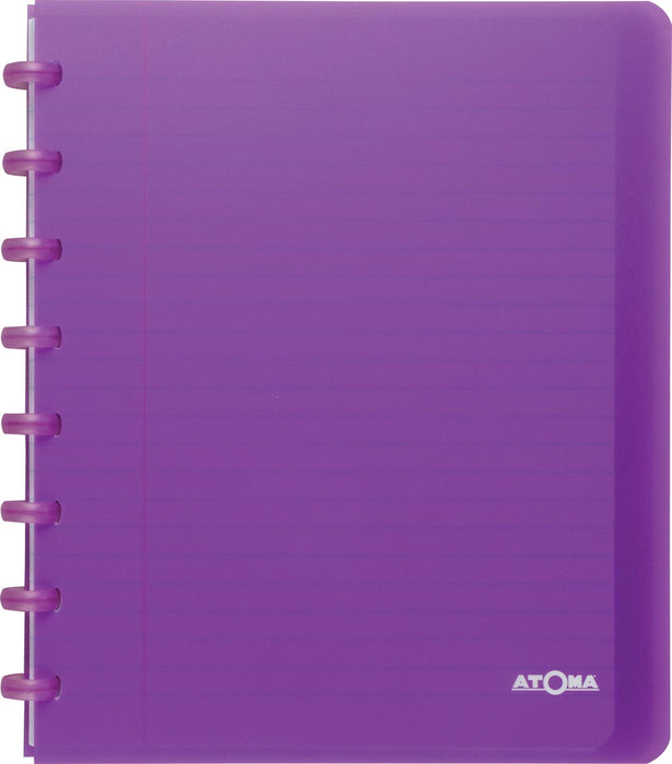 Atoma Trendy schrift, ft A5+, 120 bladzijden, gelijnd, met 6 tabbladen, in geassorteerde kleuren 10 stuks, OfficeTown