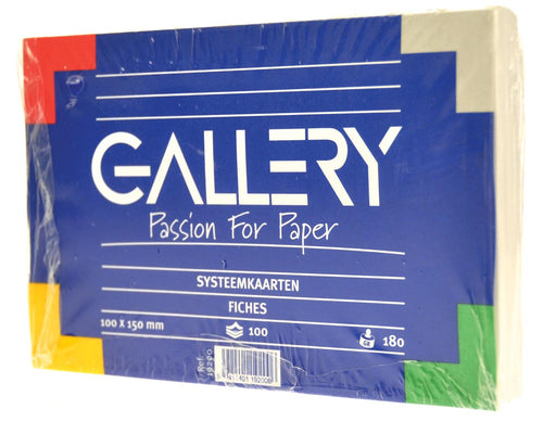Gallery witte systeemkaarten, ft 10 x 15 cm, effen, pak van 100 stuks 10 stuks, OfficeTown