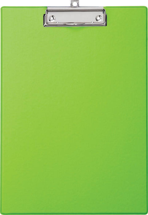 Klemplaat A4 voor ophangen in neon groen met MAUL klem