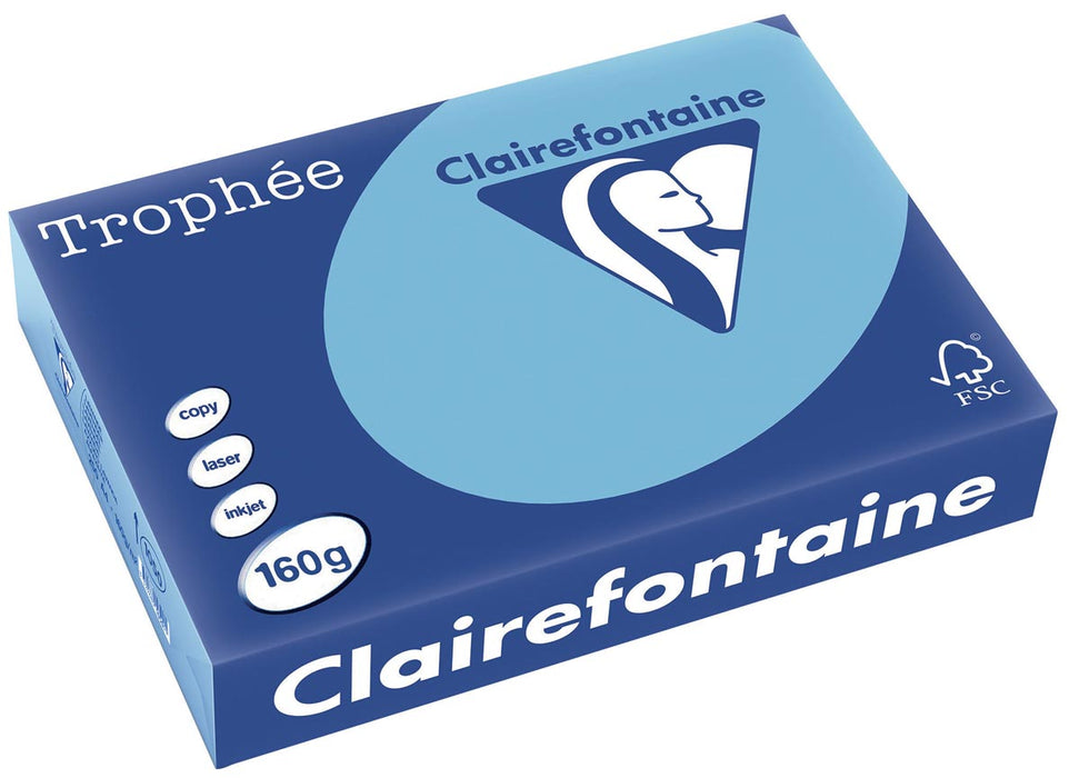 Clairefontaine Trophée Pastel papier, A4, 160 g, 250 vel, lavendelblauw