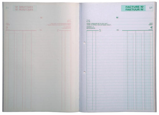 Exacompta factuurboek, ft 29,7x21 cm, tweetalig, dupli (50 x 2 vel) 5 stuks, OfficeTown