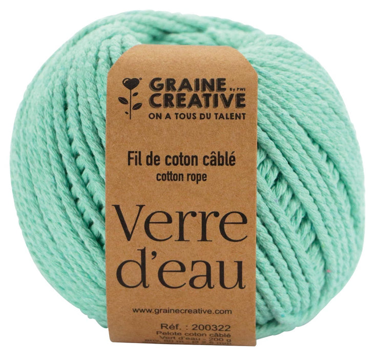 Graine Créative Macramé koord, 2,5 mm x 80 m, mintgroen