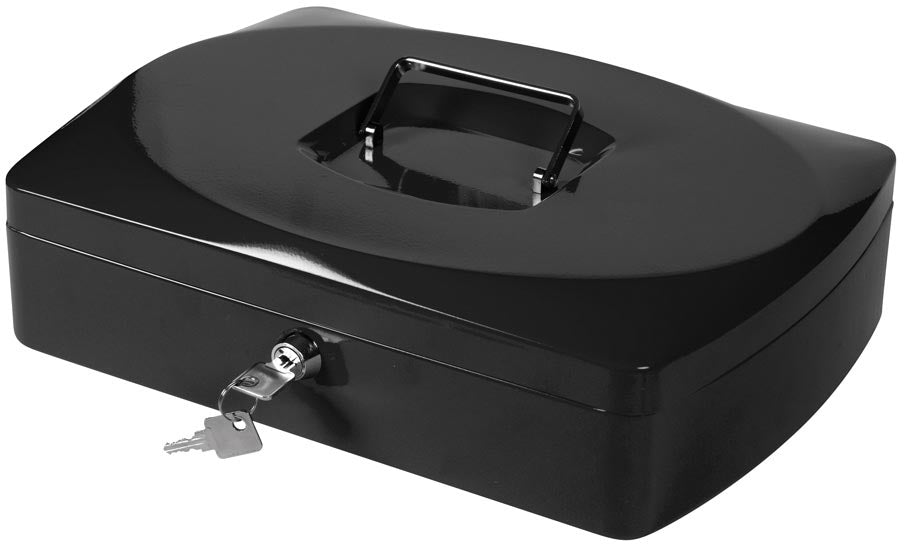 Geldkoffer met uitneembaar compartiment, 325 x 235 x 85 mm, zwart