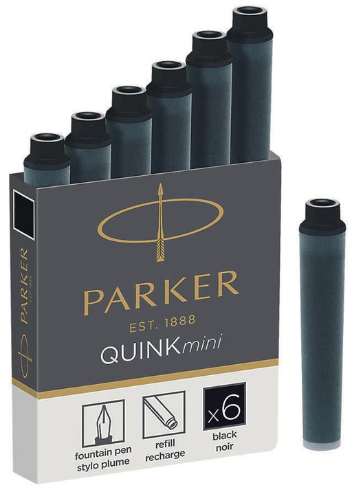 Parker Quink Mini inktpatronen zwart, doos met 6 stuks 30 stuks, OfficeTown