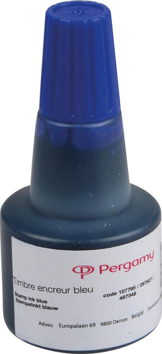 Pergamy inktstempel blauw