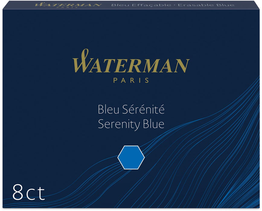 Waterman inktcartridges Standaard blauw Florida, pak van 8 stuks