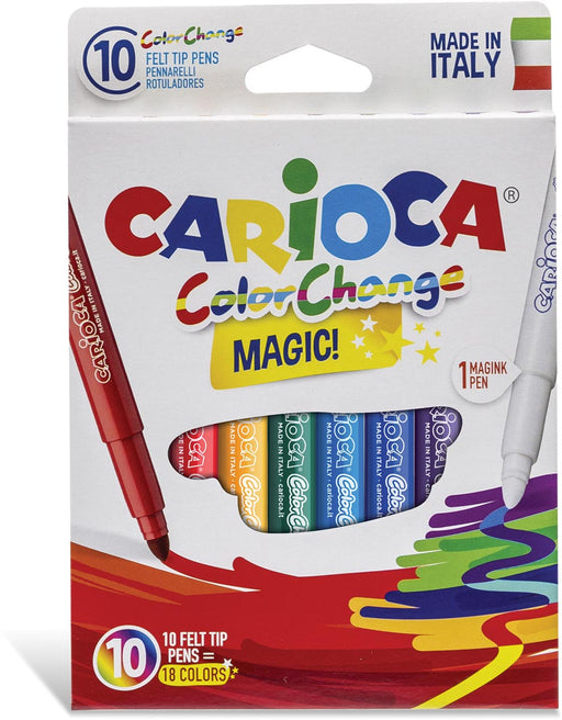 Carioca viltstiften Magic, 10 stiften in een kartonnen etui 24 stuks, OfficeTown