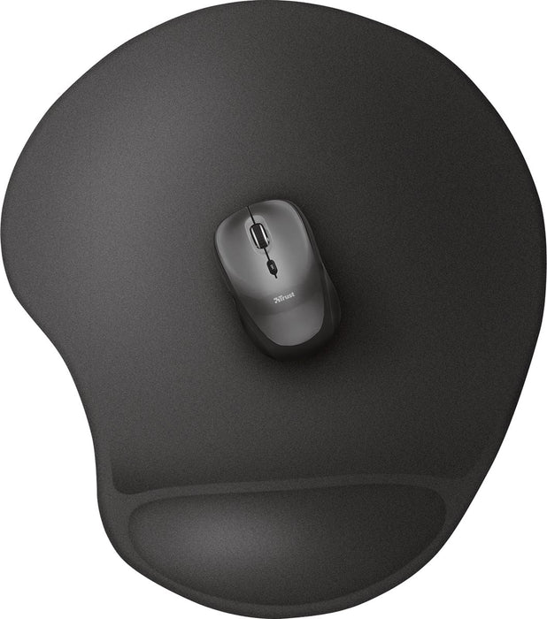 Muismat Trust BigFoot XL met ergonomische gel polssteun, zwart