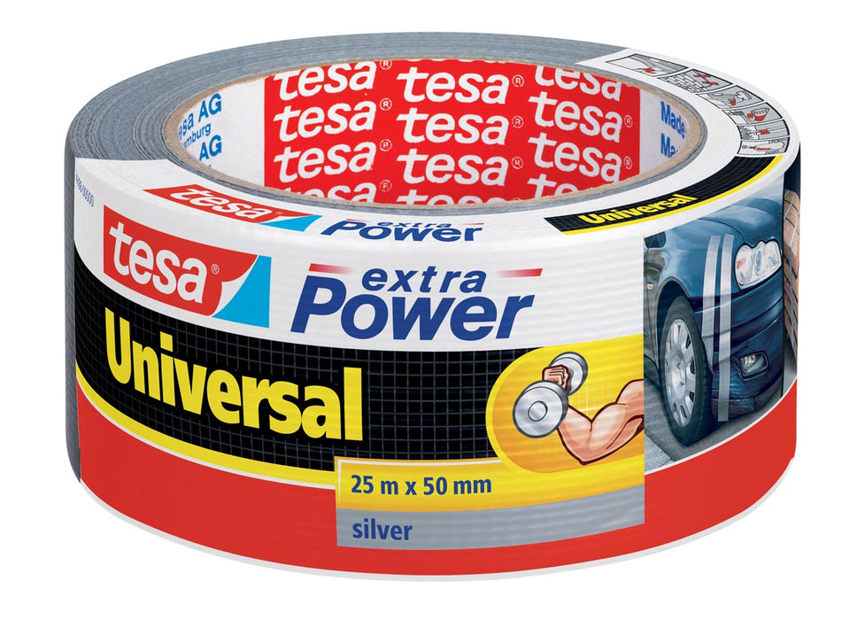 Tesa extra Power Universeel, 50 mm x 25 m, grijs