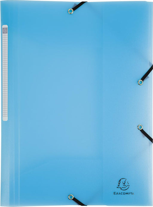 Exacompta Chromaline elastomap met 3 kleppen, met rugetiket, geassorteerde pastelkleuren 5 stuks, OfficeTown