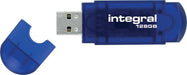 128 GB Integral Evo USB 2.0 stick met stijlvol blauw kapje - OfficeTown