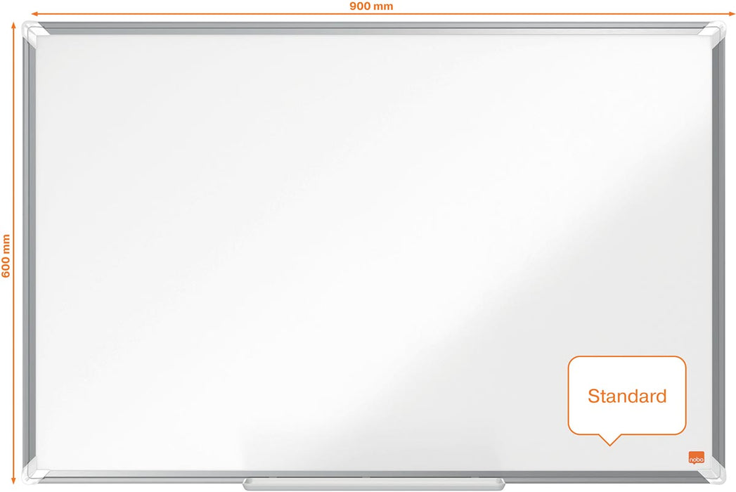 Nobo Premium Plus magnetisch whiteboard, emaille, ft 90 x 60 cm met 25 jaar garantie