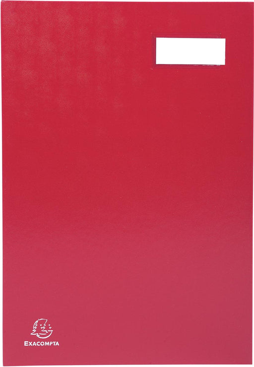 Exacompta handtekenmap voor ft 24 x 35 cm, uit karton overdekt met pvc, 20 indelingen, rood 8 stuks, OfficeTown
