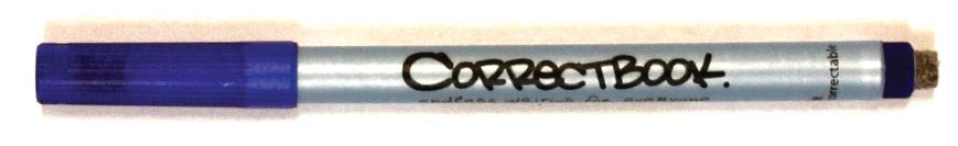 Correctbook uitwisbare pen, schrijfbreedte: 0,6mm, blauw