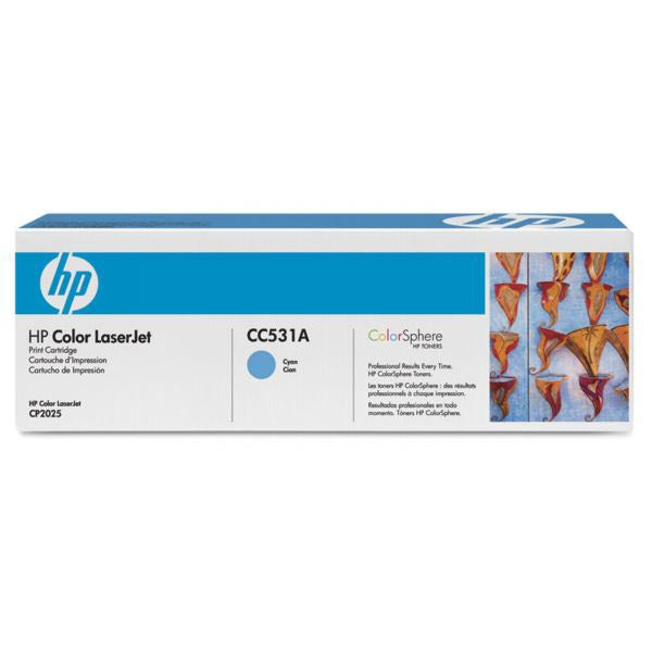 HP toner 304A, 2 800 pagina's, OEM CC531A, cyaan