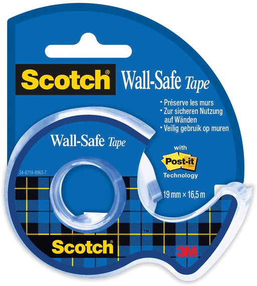 Scotch Wall-Safe tape ft 19 mm x 16,5 m, op blister 12 stuks, OfficeTown