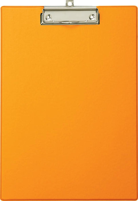 Klemplaat A4 staand oranje met MAUL klem en ophangoog