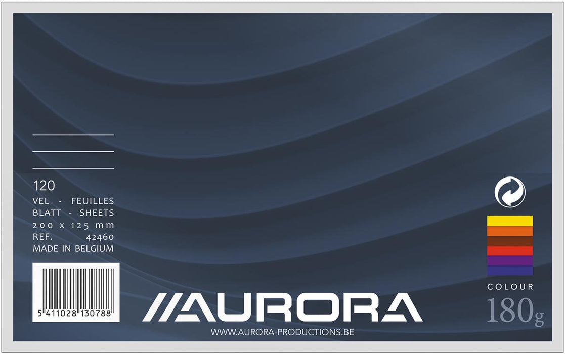Aurora gekleurde systeemkaarten Ficolor - Assortiment van 120 stuks