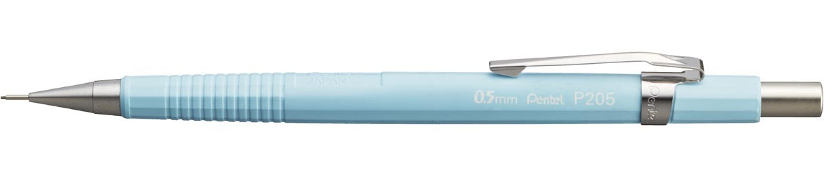 Pentel vulpotlood voor potloodstiften: 0,5 mm, pastel blauwe houder 12 stuks Pentel