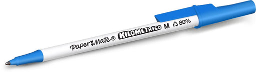 Paper Mate balpen Kilometrico, medium, blister van 8 stuks, blauw 12 stuks, OfficeTown