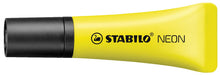 STABILO NEON marker, geel met schuine punt STABILO