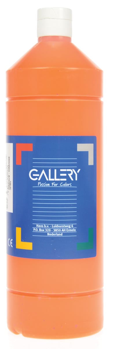 Gallery plakkaatverf, flacon van 1 l, oranje 6 stuks, OfficeTown