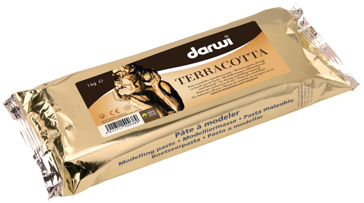 Darwi boetseerklei Terracotta, 1 kg pak
