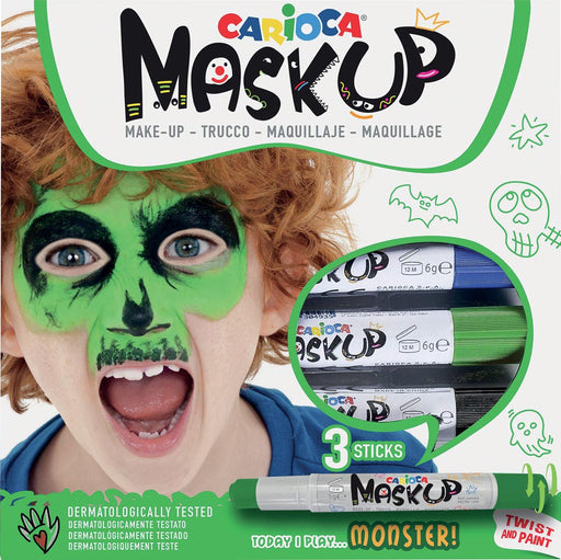 Carioca maquillagestiften Mask Up Monster, doos met 3 stiften 12 stuks, OfficeTown