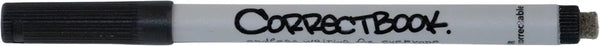 Correctbook herbruikbare pen, schrijfbreedte: 0,6mm, zwart
