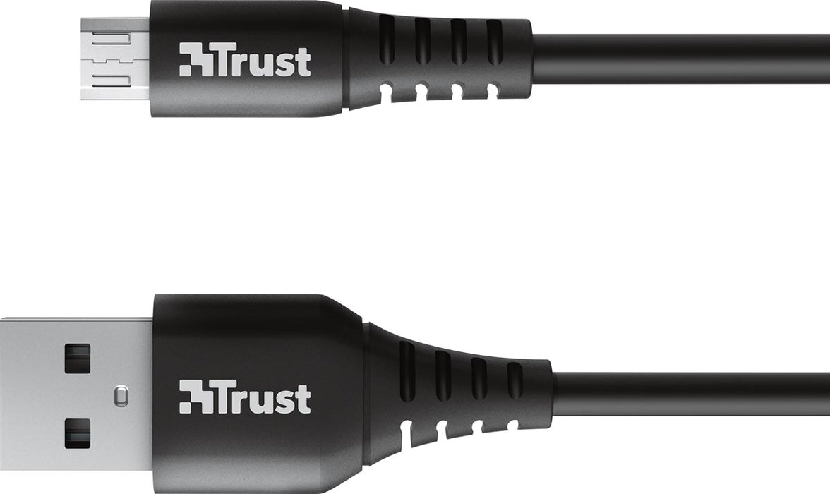 Trust Ndura oplaad- en gegevenskabel, USB naar micro-USB, 1 m, zwart