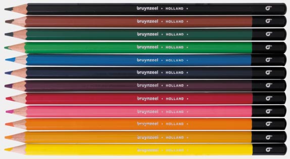 Bruynzeel kleurpotloden, set van 12 in metalen doos