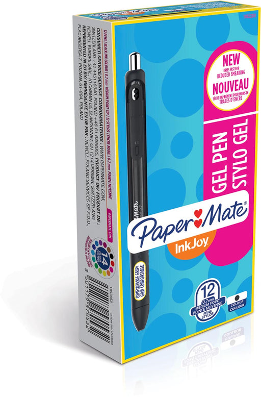 Paper Mate roller InkJoy Gel medium, zwart (jet black) 12 stuks, OfficeTown