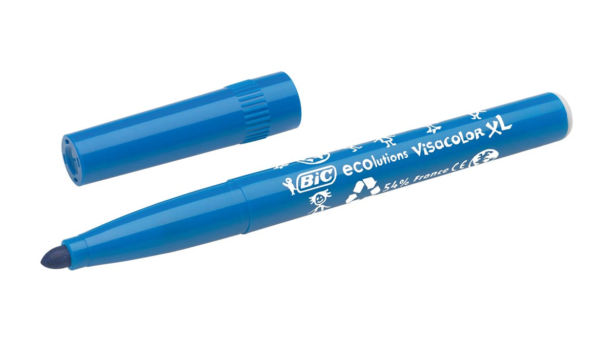 Bic Kids Viltstiften Visacolor XL Ecolutions 12 stiften in een kartonnen etui